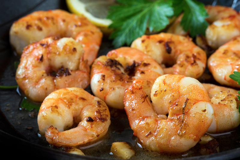 shrimp cooked on a plate