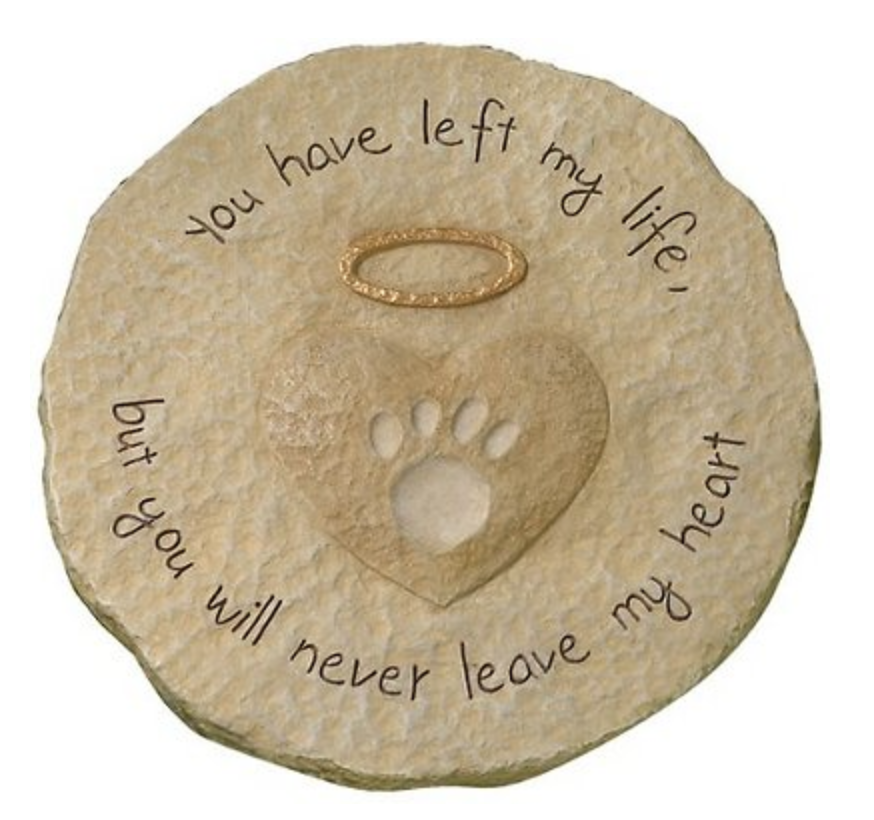 stone commemorating a deceased pet