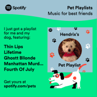Spotify pet playlist example