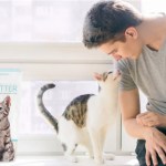 Man with cat and Pretty Litter