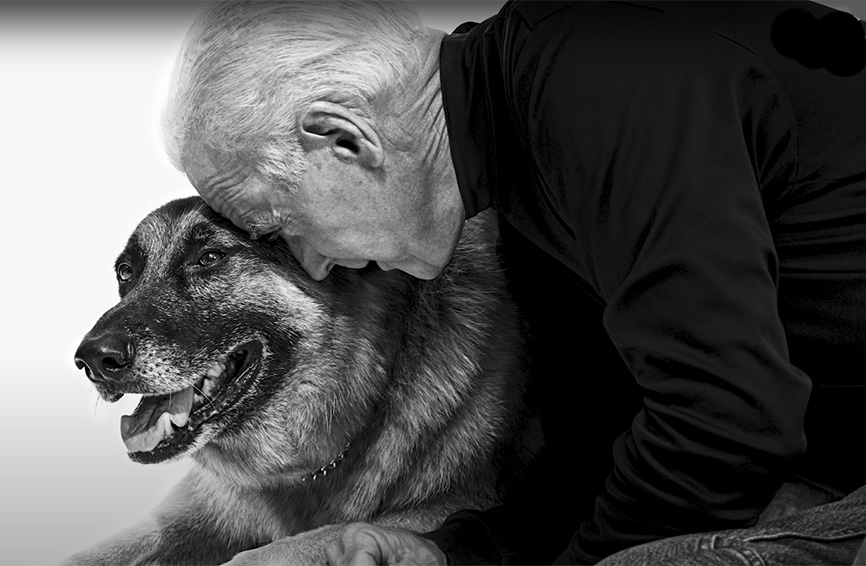 Joe Biden and his dog Major