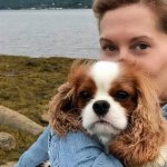 Cavalier King Charles Spaniel with pet parent